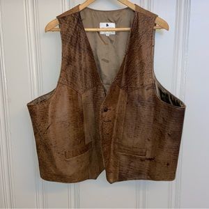 TOREL Vintage Leather Vest made in Texas